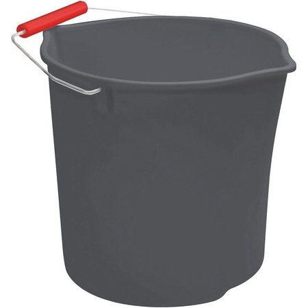 RUBBERMAID Quickie Bucket, 11 qt Capacity, Plastic, Gray 2077957